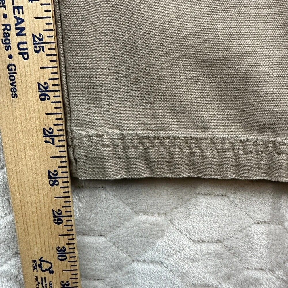 Eddie Bauer Mens Brown 34x28 Cargo Pants Pocket Button Zip Closure Straight Cut